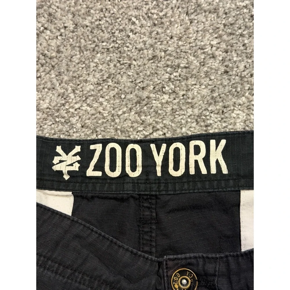 Zoo York‎ Cargo Shorts Mens 48 Black Ripstop Cotton Multi Pocket Skate Casual